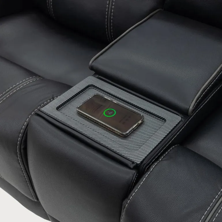 Power Reclining Loveseat with Adjustable Headrests