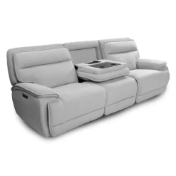 Power Reclining Modular Sofa with Adjustable Headrests and Fold-Down Backrest Seat - 3 pcs