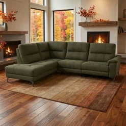 Power Reclining Sectional with Adjustable Headrest