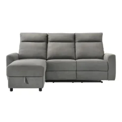 Power Reclining Sectional and Left-Side Chaise with Storage