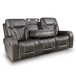Power Reclining Sofa with Adjustable Headrests