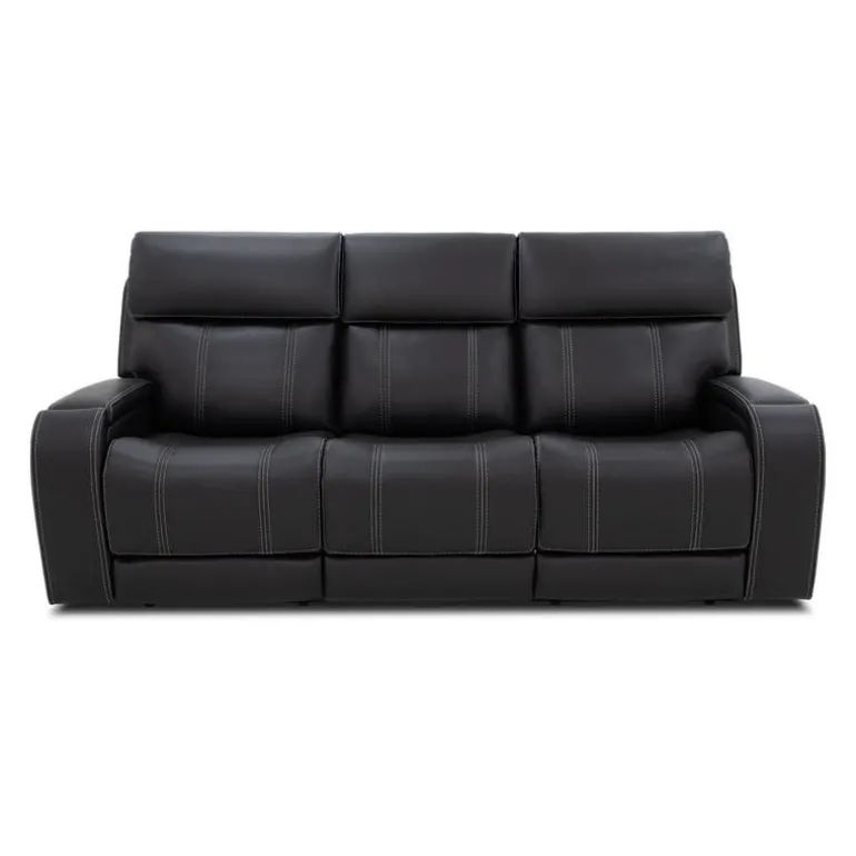 Power Reclining Sofa with Adjustable Headrests, Fold-Down Seat and Immersive Sound System