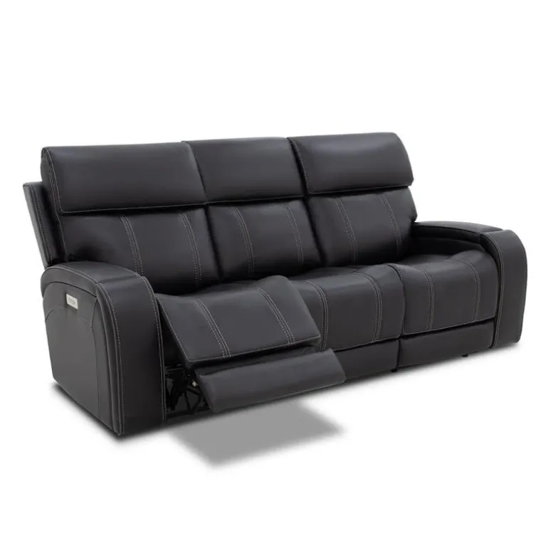 Power Reclining Sofa with Adjustable Headrests, Fold-Down Seat and Immersive Sound System