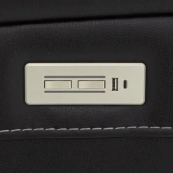 Power Reclining Sofa with Adjustable Headrests, Fold-Down Seat and Immersive Sound System