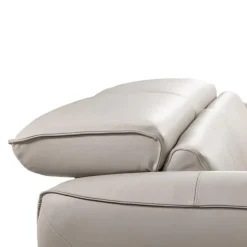 Power Reclining Sofa with Adjustable Headrests - Genuine Leather
