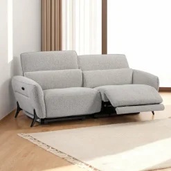 Power Reclining Sofa with Adjustable Headrests - Fabric