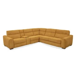 Power Reclining Topaz Sleeper Sectional with Console - 6 pcs