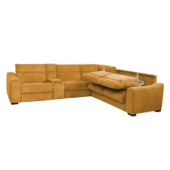 Power Reclining Topaz Sleeper Sectional with Console - 6 pcs