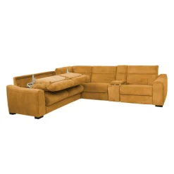 Power Reclining Topaz Sleeper Sectional with Console - 6 pcs