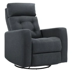 Power Rocker Swivel Recliner with Adjustable Headrest