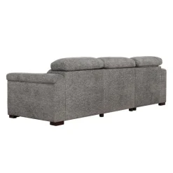 Power Sectional Bed with Sliding Seats and Storage Chaise