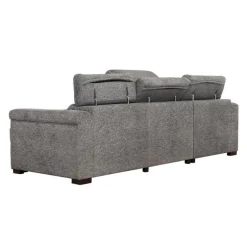 Power Sectional Bed with Sliding Seats and Storage Chaise