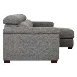 Power Sectional Bed with Sliding Seats and Storage Chaise