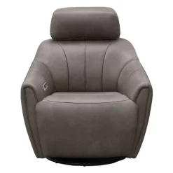 Power Swivel Recliner with Built-In Audio System - Grey