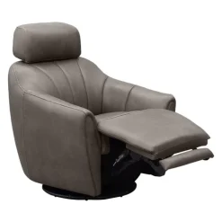 Power Swivel Recliner with Built-In Audio System - Grey