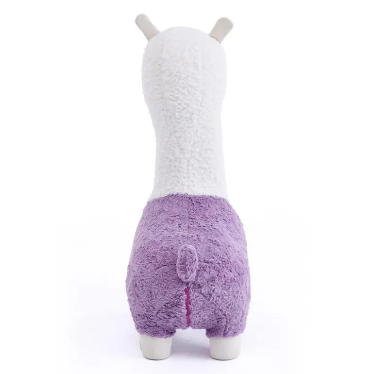Purple Llama-Shaped Kids Pouf – 28.3" x 15" x 44.1"
