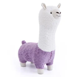 Purple Llama-Shaped Kids Pouf – 28.3