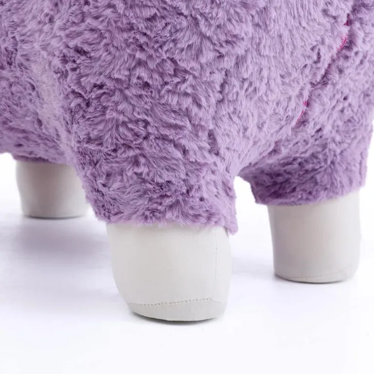 Purple Llama-Shaped Kids Pouf – 28.3" x 15" x 44.1"