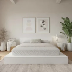 Queen Bed and Headboard (60
