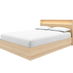 Queen Bed and Headboard with Integrated Light (60