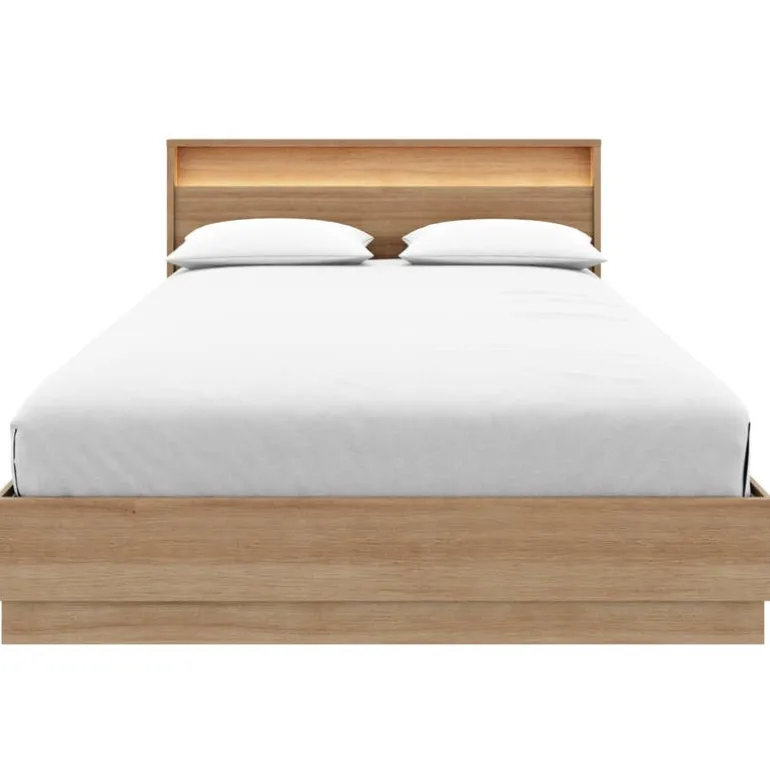 Queen Bed and Headboard with Integrated Light (60") - Nexera