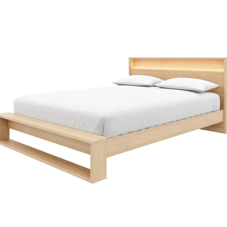 Queen Bed and Headboard with Integrated Light (60") - Nexera