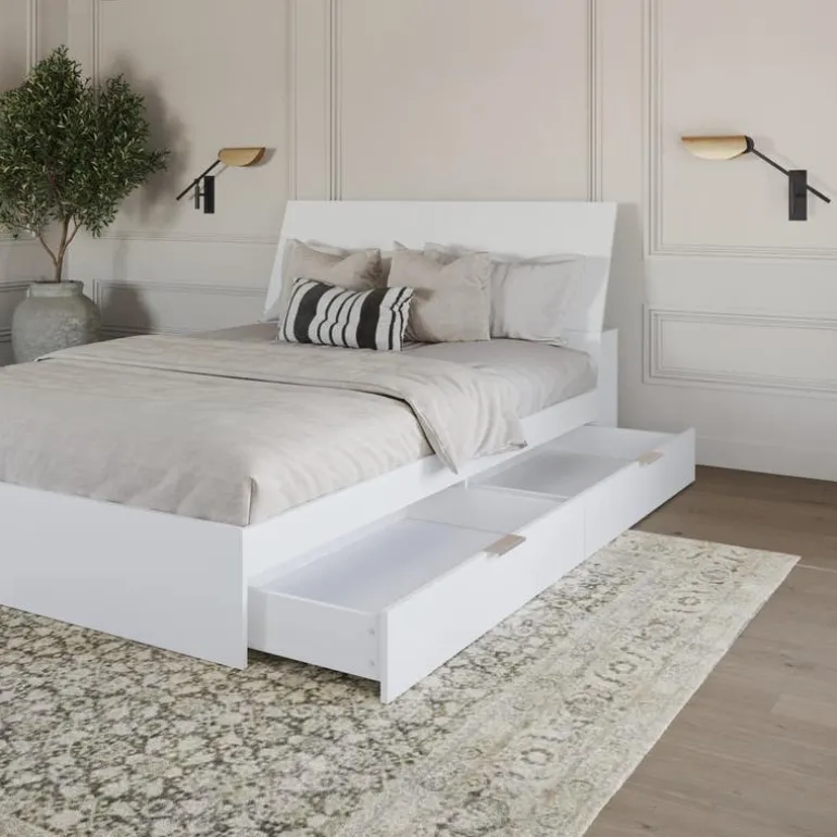 Queen Bed with 2-Drawer Storage and Headboard (60") - Nexera