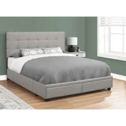 Queen Bed with 2-Drawer Storage and Headboard (60") - Monarch