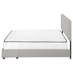 Queen Bed with 2-Drawer Storage and Headboard (60") - Monarch