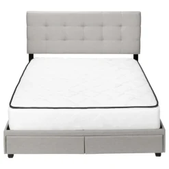Queen Bed with 2-Drawer Storage and Headboard (60