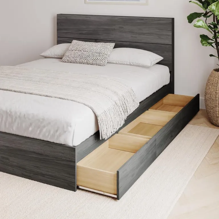 Queen Bed with 3-Drawer Storage (60") - Nexera