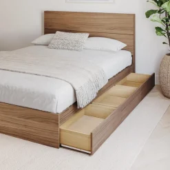 Queen Bed with 3-Drawer Storage and Headboard (60") - Nexera