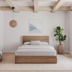 Queen Bed with 3-Drawer Storage and Headboard (60