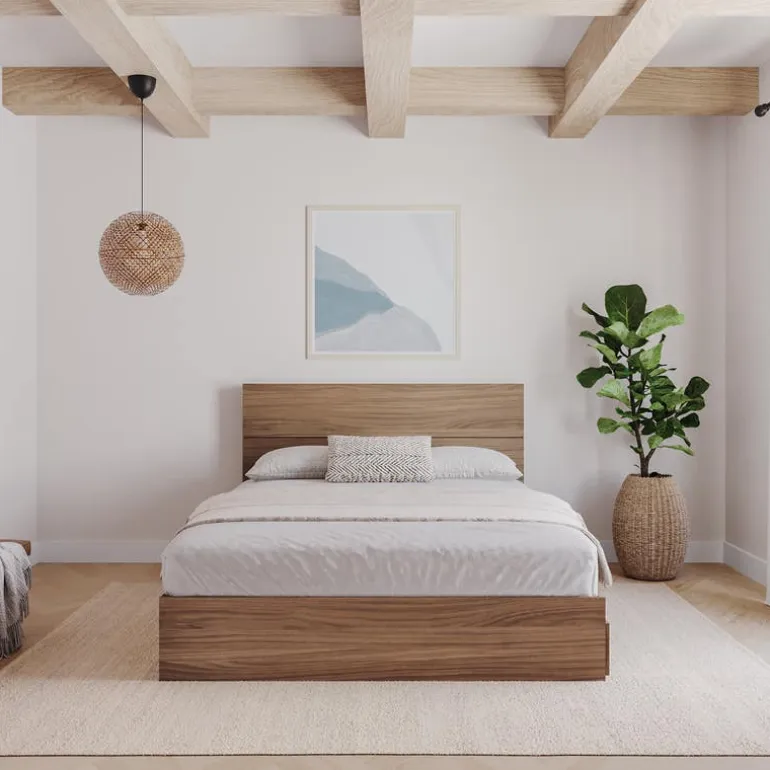 Queen Bed with 3-Drawer Storage and Headboard (60") - Nexera