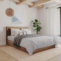 Queen Bed with 3-Drawer Storage and Headboard (60