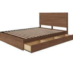 Queen Bed with 3-Drawer Storage and Headboard (60