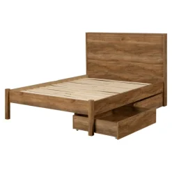 Queen Bed with 2-Drawer Storage and Headboard (60") - South Shore