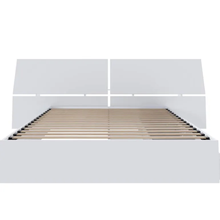 Queen Bed with 3-Drawer Storage and Headboard (60") - Nexera