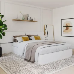 Queen Bed with 3-Drawer Storage and Headboard (60") - Nexera