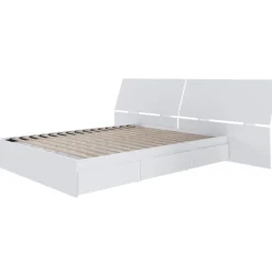 Queen Bed with 3-Drawer Storage and Headboard (60