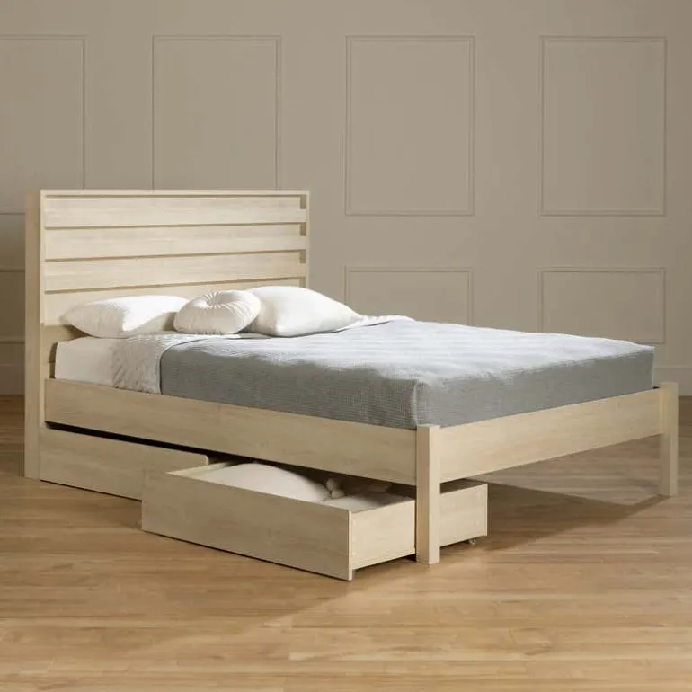 Queen Bed with 2-Drawer Storage and Headboard (60") - South Shore