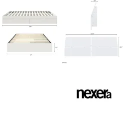 Queen Bed with 2-Drawer Storage and Headboard (60") - Nexera