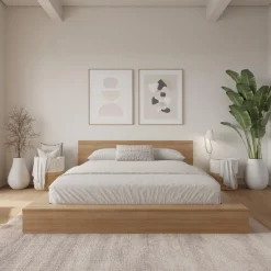 Queen Bed with Headboard (60") - Nexera