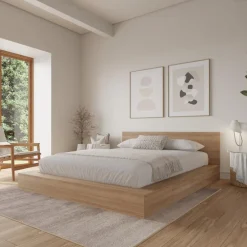 Queen Bed with Headboard (60