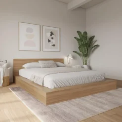 Queen Bed with Headboard (60