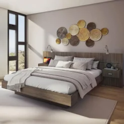 Queen Bed with Headboard (60