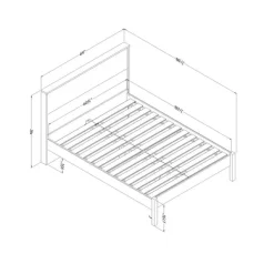 Queen Bed with Headboard (60