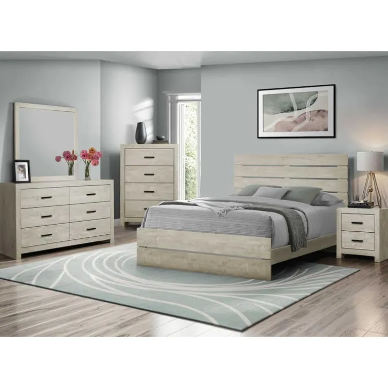 Queen Bed with Headboard (60") - Monarch
