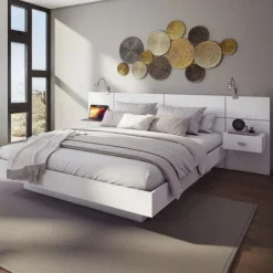 Queen Bed with Headboard (60