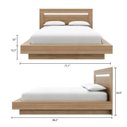 Queen Bed with Headboard (60") - Nexera